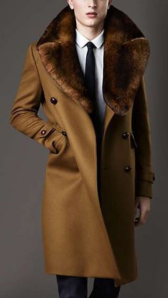 Fur Collar Double-Br
